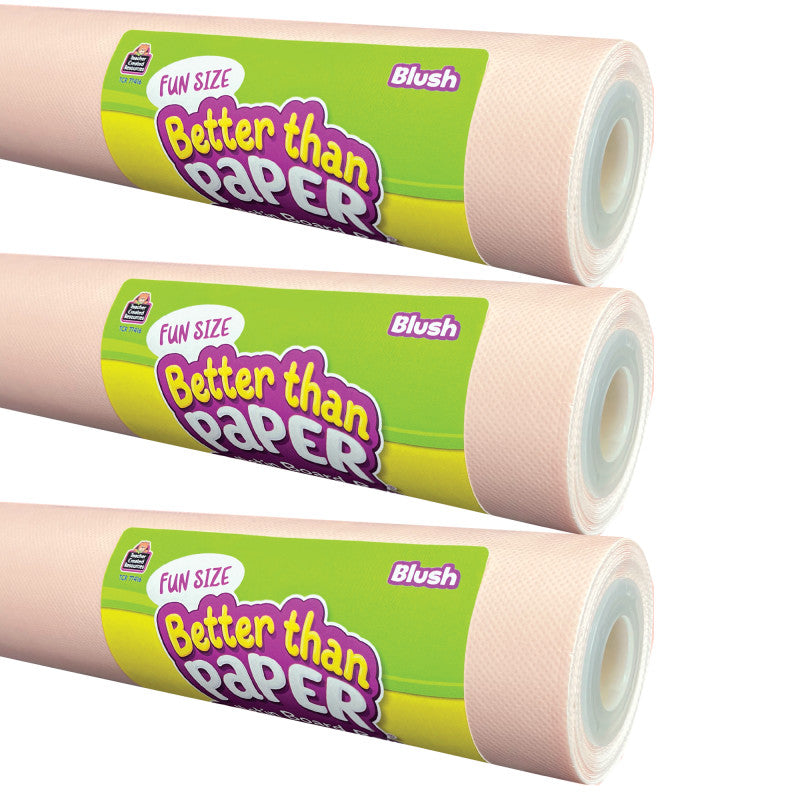 TEACHER CREATED RESOURCES - Fun Size Better Than Paper® Bulletin Board Roll, 18" x 12', Blush, Pack of 3