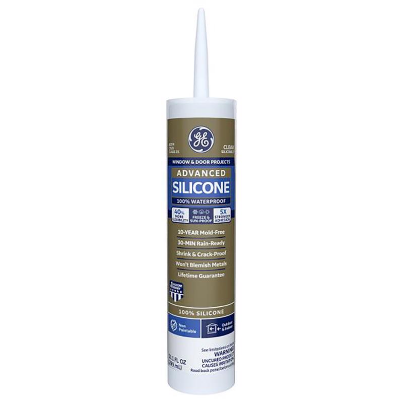 SILICONE II - GE Advanced Clear Silicone 2 Window and Door Caulk Sealant 10.1 oz - Case of 12