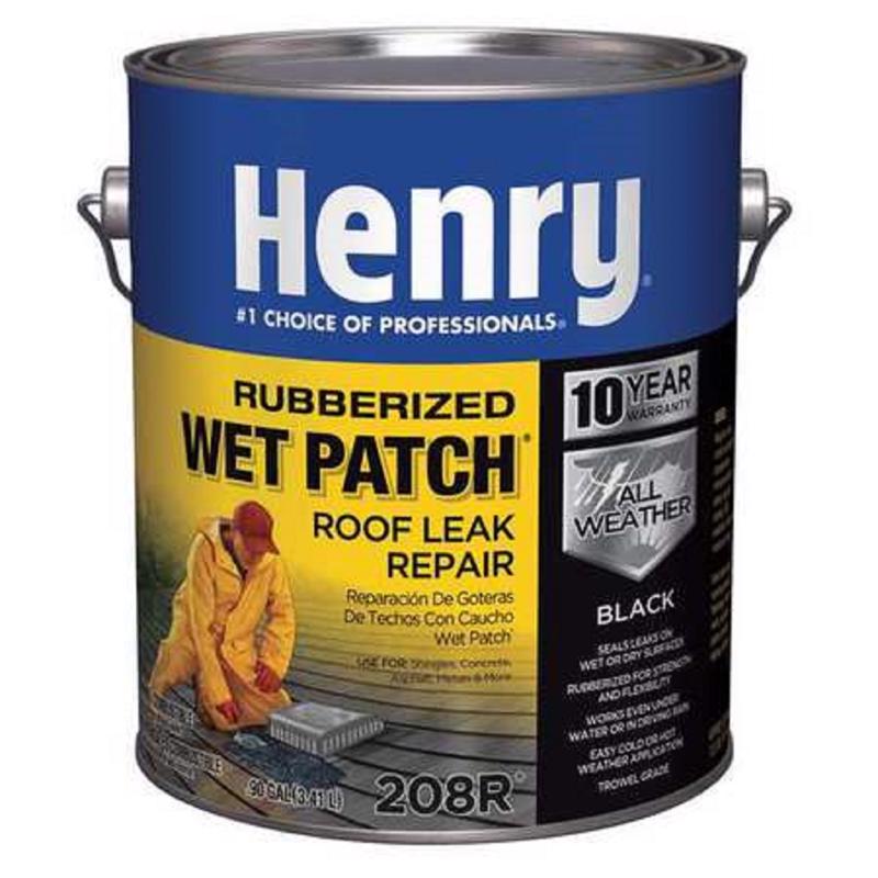 WET PATCH - Henry Smooth Black Asphalt All-Weather Roof Cement 1 gal - Case of 4