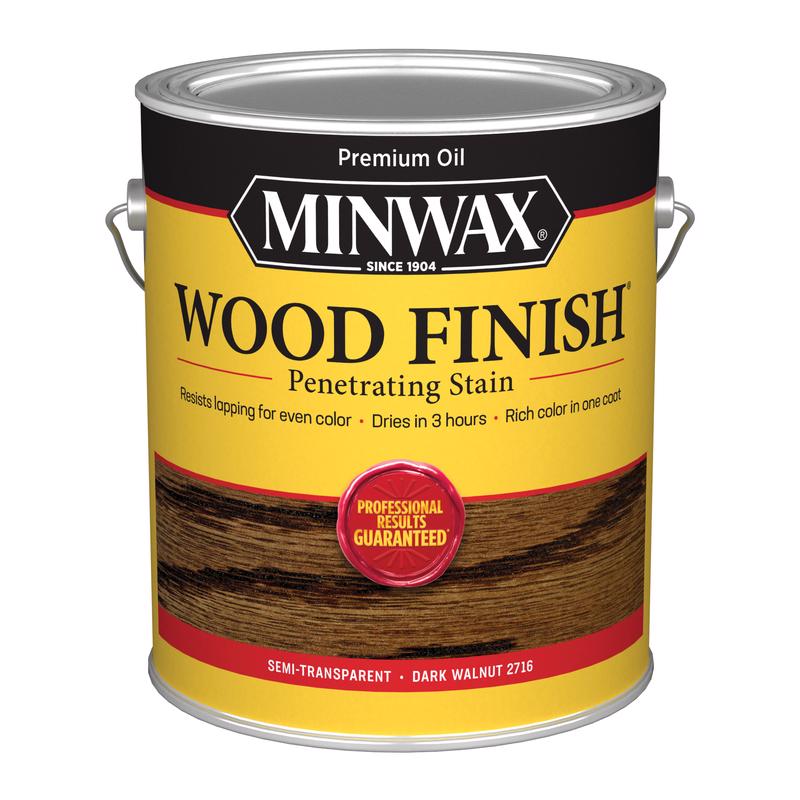 MINWAX - Minwax Wood Finish Semi-Transparent Dark Walnut Oil-Based Penetrating Stain 1 gal - Case of 2