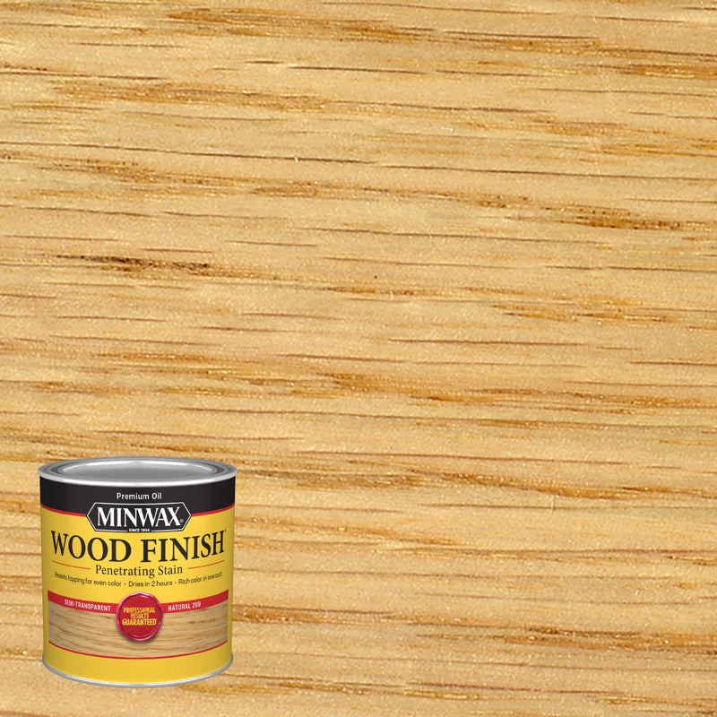 MINWAX - Minwax Wood Finish Semi-Transparent Natural Oil-Based Penetrating Wood Stain 0.5 pt - Case of 4