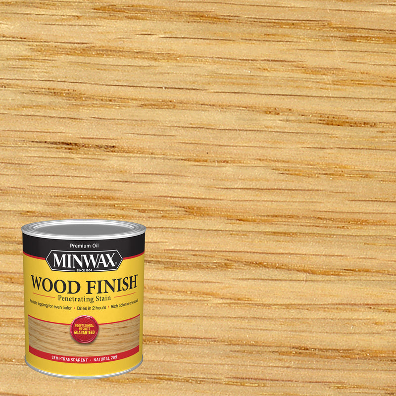 MINWAX - Minwax Wood Finish Semi-Transparent Natural Oil-Based Penetrating Wood Stain 1 qt - Case of 4
