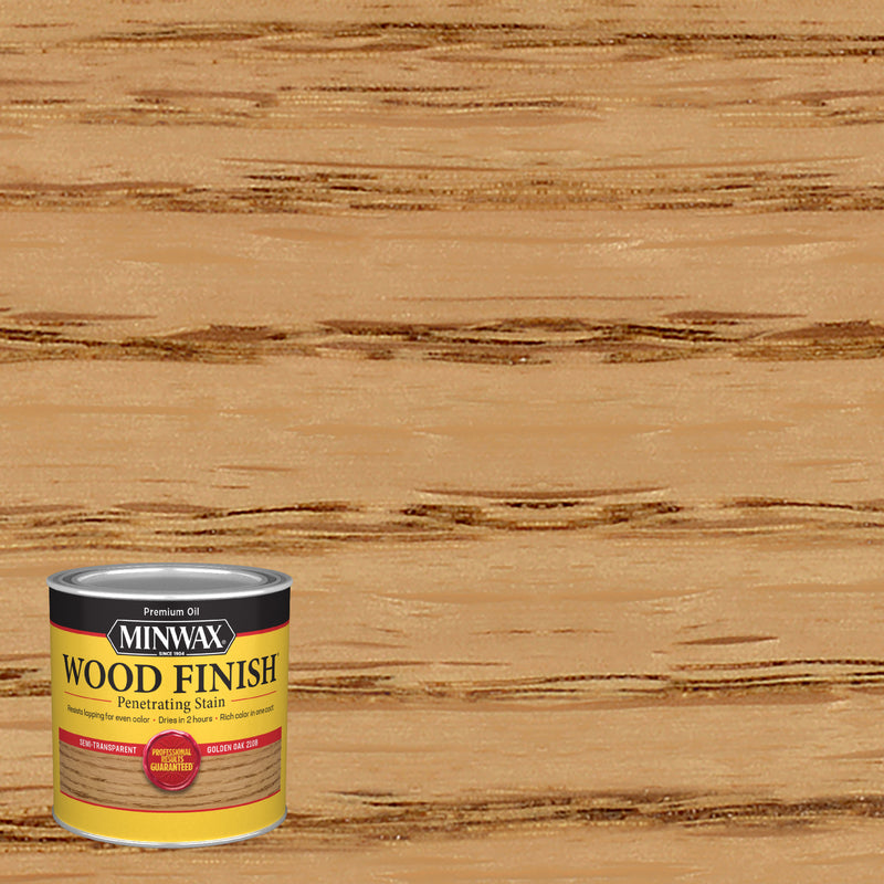 MINWAX - Minwax Wood Finish Semi-Transparent Golden Oak Oil-Based Penetrating Wood Stain 0.5 pt - Case of 4