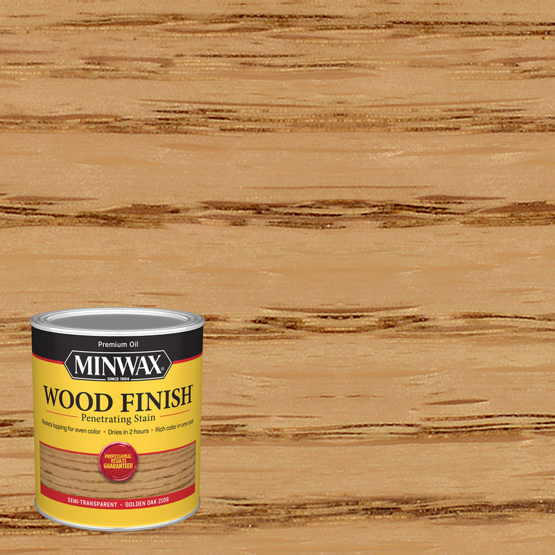 MINWAX - Minwax Wood Finish Semi-Transparent Golden Oak Oil-Based Penetrating Wood Stain 1 qt - Case of 4