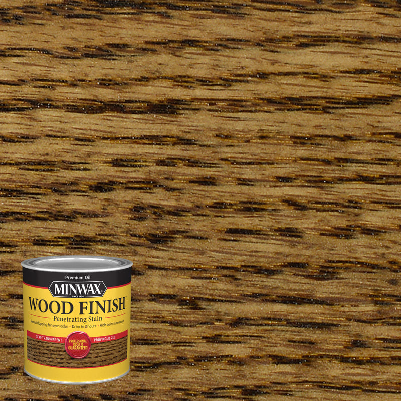 MINWAX - Minwax Wood Finish Semi-Transparent Provincial Oil-Based Penetrating Wood Stain 0.5 pt - Case of 4