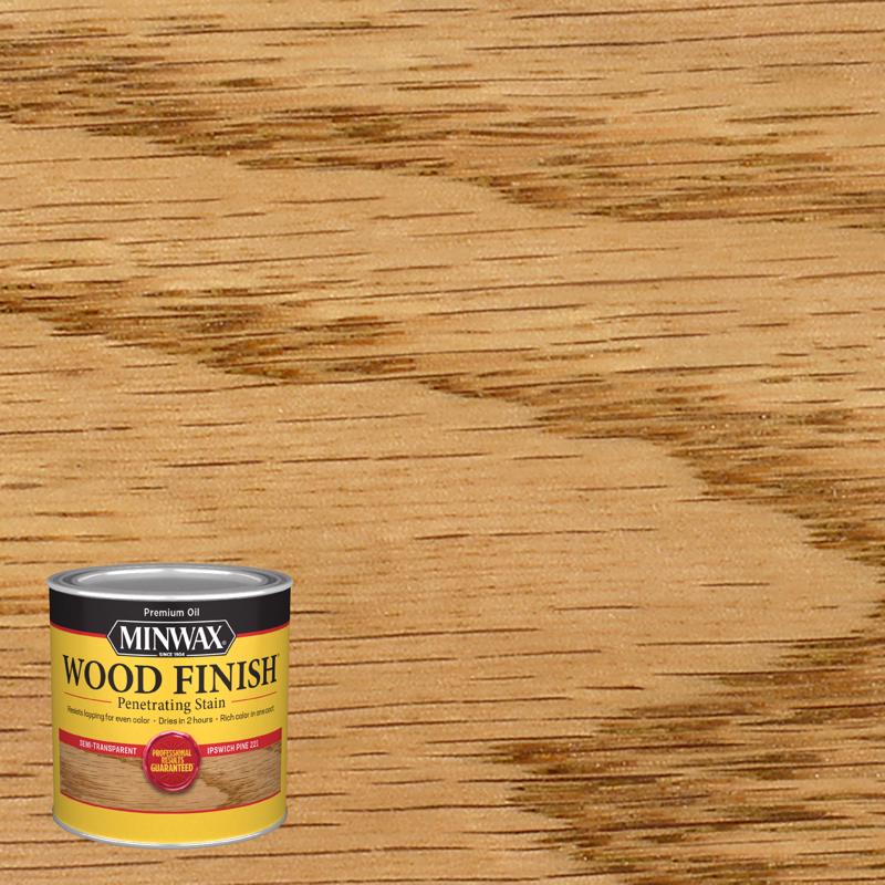 MINWAX - Minwax Wood Finish Semi-Transparent Ipswich Pine Oil-Based Penetrating Wood Stain 0.5 pt - Case of 4