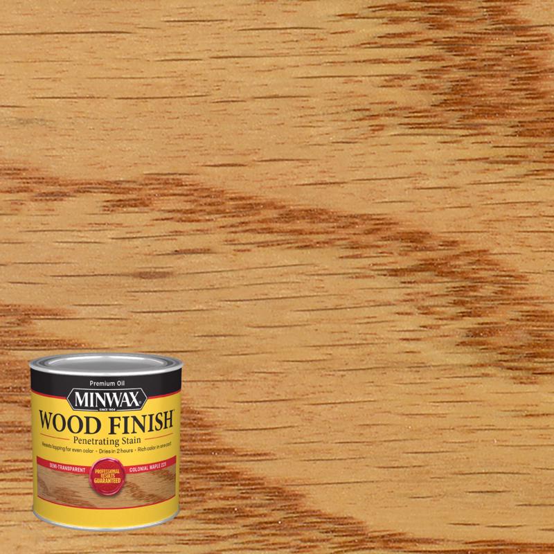 MINWAX - Minwax Wood Finish Semi-Transparent Colonial Maple Oil-Based Penetrating Wood Stain 0.5 pt - Case of 4