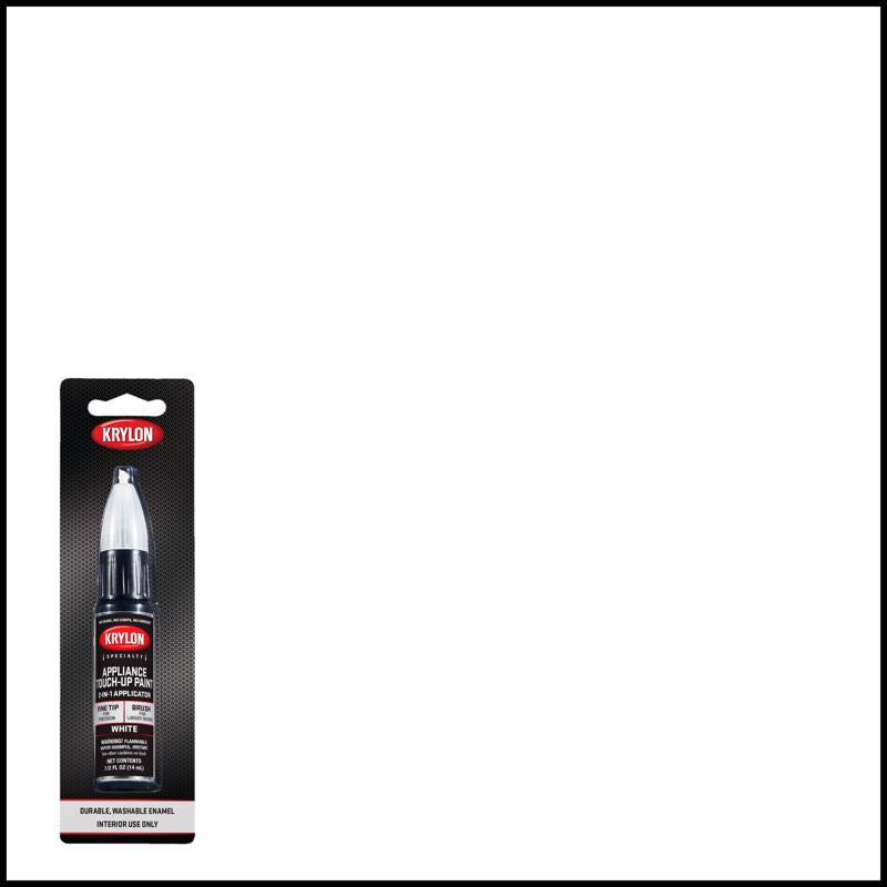 KRYLON - Krylon Gloss White Appliance Touch-Up Paint 0.5 oz - Case of 6