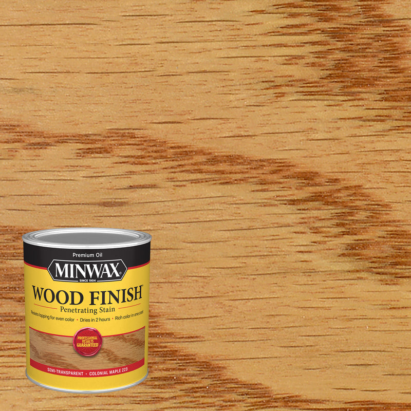 MINWAX - Minwax Wood Finish Semi-Transparent Colonial Maple Oil-Based Penetrating Wood Stain 1 qt - Case of 4