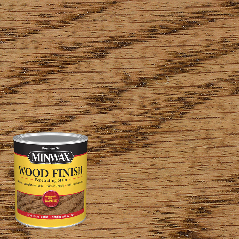 MINWAX - Minwax Wood Finish Semi-Transparent Special Walnut Oil-Based Penetrating Wood Stain 1 qt - Case of 4