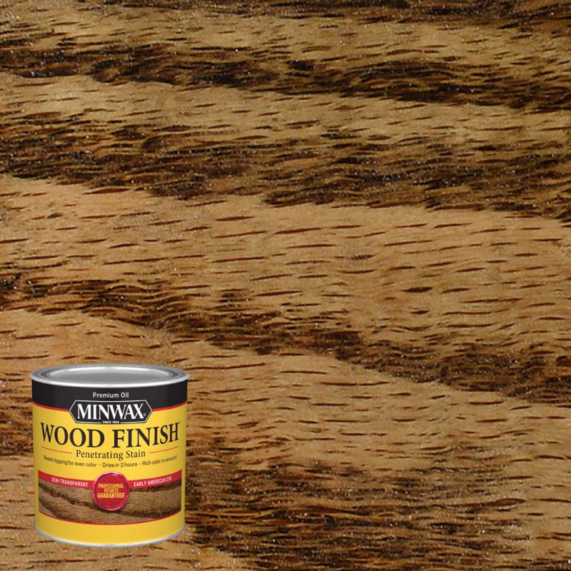 MINWAX - Minwax Wood Finish Semi-Transparent Early American Oil-Based Penetrating Wood Stain 0.5 pt - Case of 4