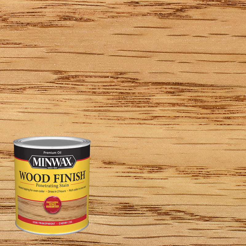 MINWAX - Minwax Wood Finish Semi-Transparent Cherry Oil-Based Penetrating Wood Stain 1 qt - Case of 4
