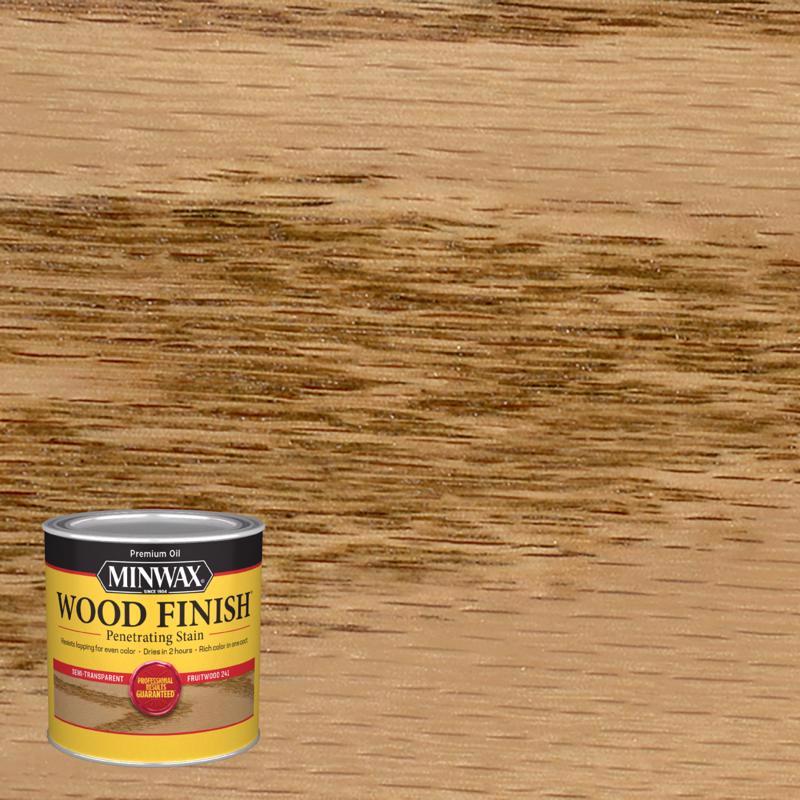 MINWAX - Minwax Wood Finish Semi-Transparent Fruitwood Oil-Based Penetrating Wood Stain 0.5 pt