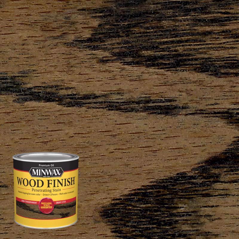 MINWAX - Minwax Wood Finish Semi-Transparent Ebony Oil-Based Penetrating Wood Stain 0.5 pt - Case of 4