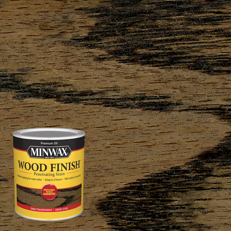 MINWAX - Minwax Wood Finish Semi-Transparent Ebony Oil-Based Penetrating Wood Stain 1 qt - Case of 4