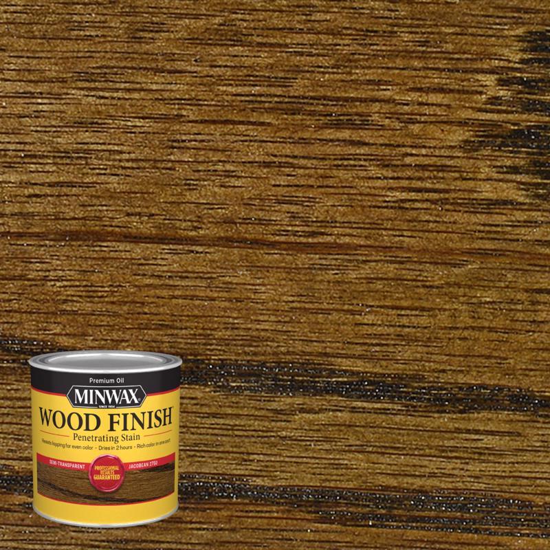 MINWAX - Minwax Wood Finish Semi-Transparent Jacobean Oil-Based Penetrating Wood Stain 0.5 pt
