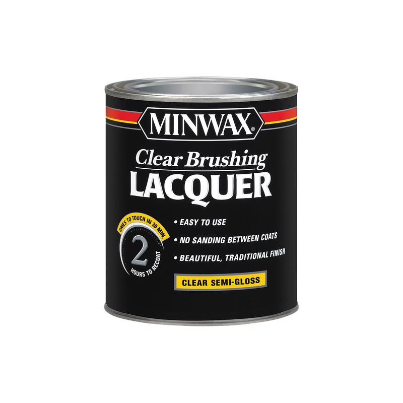 MINWAX - Minwax Semi-Gloss Clear Oil-Based Brushing Lacquer 1 qt