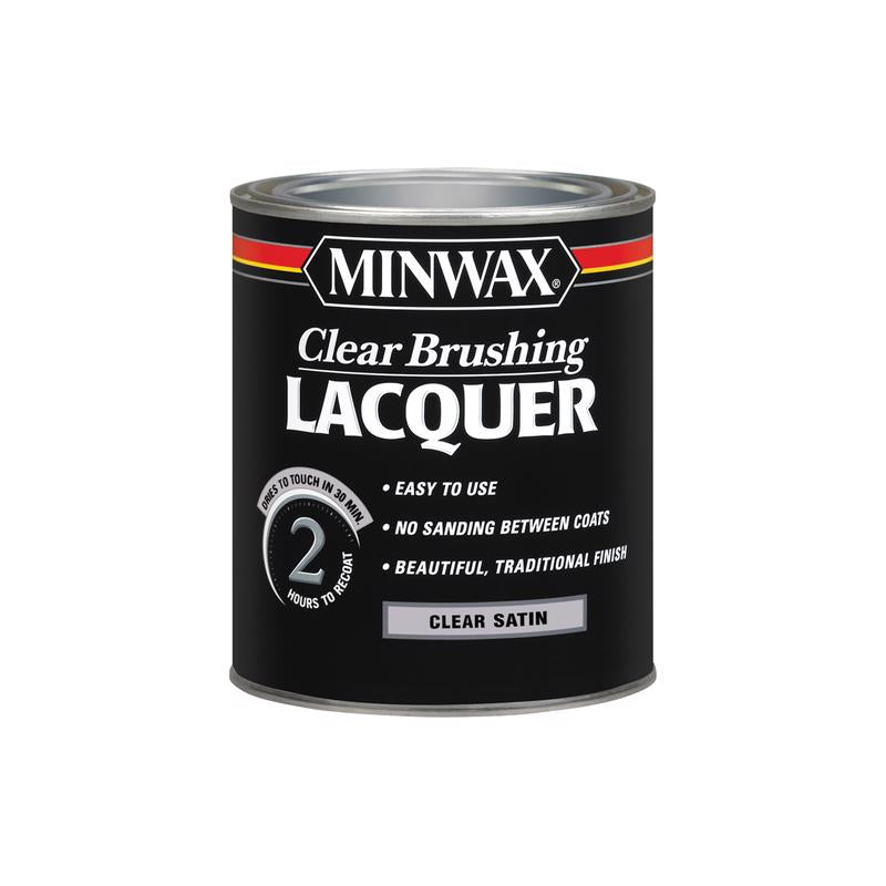 MINWAX - Minwax Satin Clear Oil-Based Brushing Lacquer 1 qt