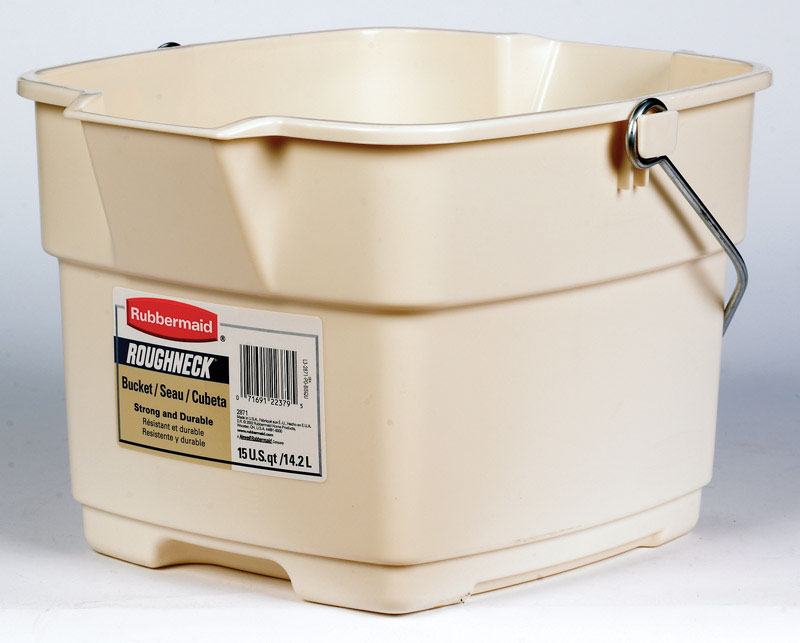 RUBBERMAID - Rubbermaid Roughneck 15 qt Bucket Bisque - Case of 6 [287100BISQUE]
