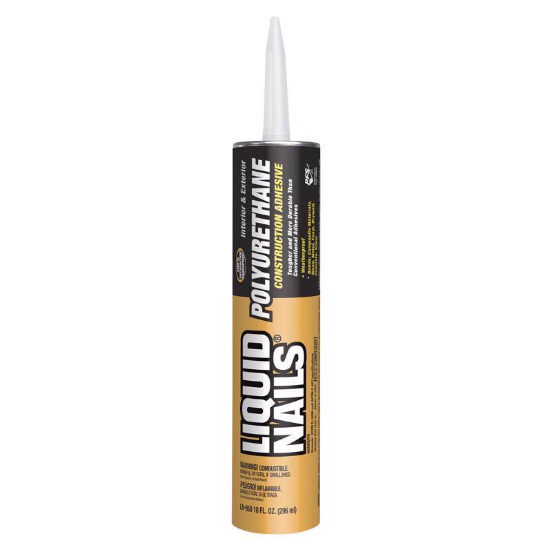 LIQUID NAILS - Liquid Nails Polyurethane Polyurethane Construction Adhesive 10 oz - Case of 12