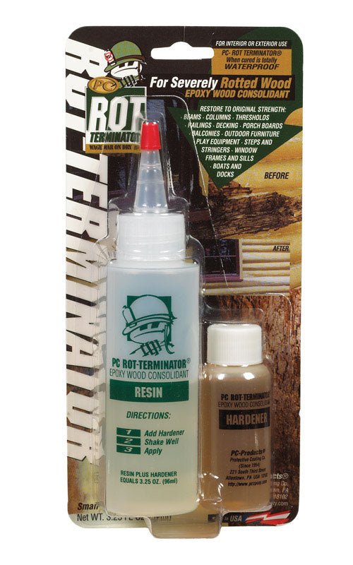 PC PRODUCTS - PC Products PC-Rot Terminator Amber Epoxy Wood Hardener 3.25 oz
