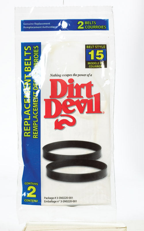 DIRT DEVIL - Dirt Devil Vacuum Belt For ultra corded hand vacuums 2 pk [3SN0220001]