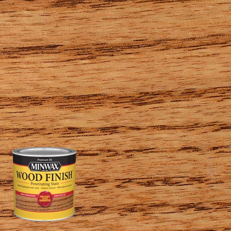 MINWAX - Minwax Wood Finish Semi-Transparent Gunstock Oil-Based Penetrating Wood Stain 0.5 pt - Case of 4