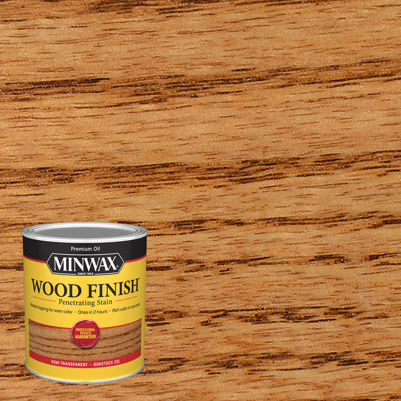 MINWAX - Minwax Wood Finish Semi-Transparent Gunstock Oil-Based Penetrating Wood Stain 1 qt - Case of 4