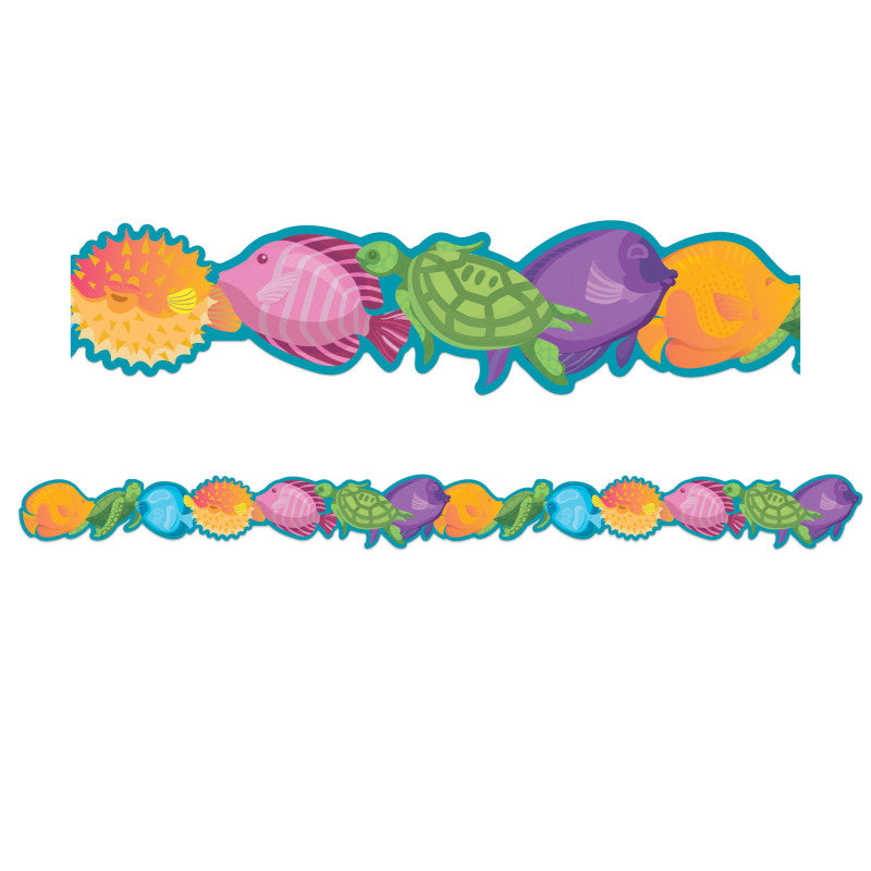 Seas the Day Marine Life Extra Wide Die-Cut Deco Trim®, 37 Feet