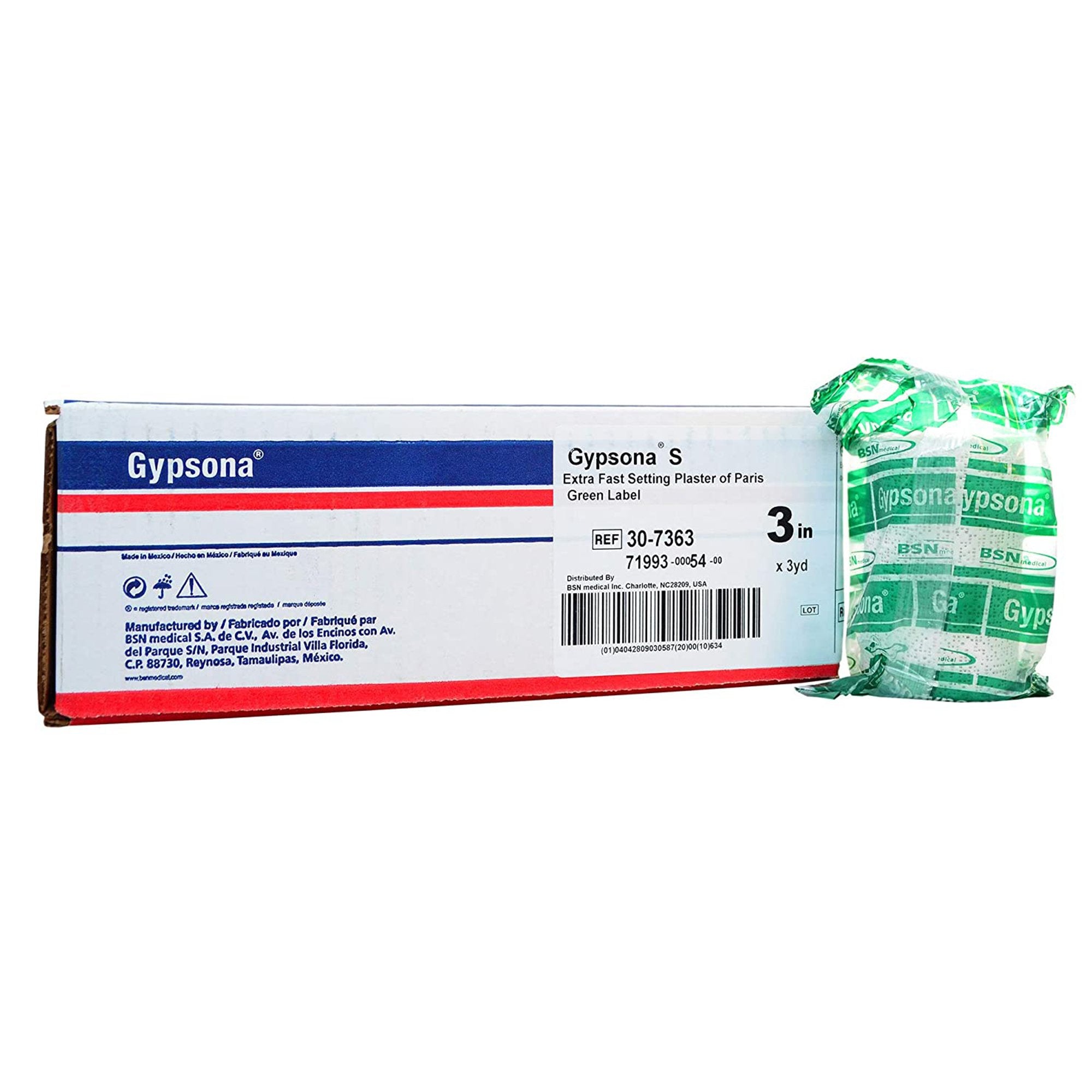 BSN Medical - Plaster Bandage Gypsona® S 3 Inch X 9 Foot Plaster of Paris / Plastic White [12/BX]