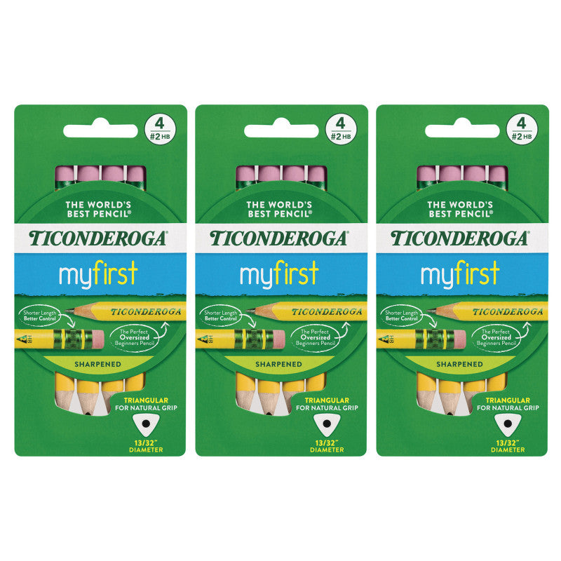 My First® Short Pencils, 4 Per Pack, 3 Packs