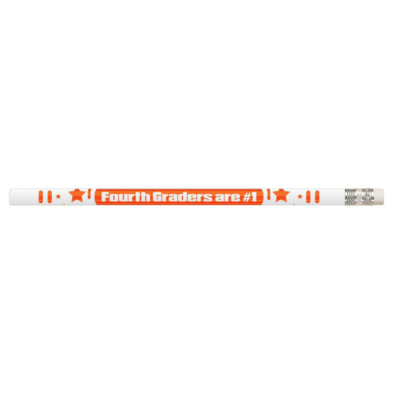MUSGRAVE PENCIL COMPANY - 4th Graders Are #1 Motivational Pencils, 12 Per Pack, 12 Packs