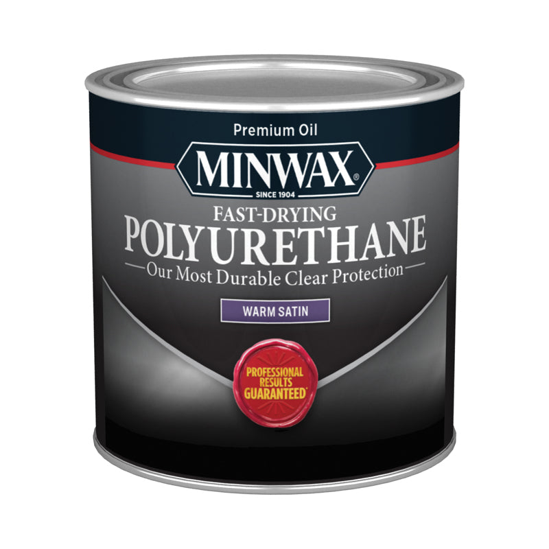 MINWAX - Minwax Warm Satin Clear Oil-Based Fast-Drying Polyurethane 0.5 pt - Case of 4