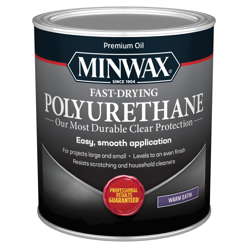 MINWAX - Minwax Satin Clear Oil-Based Fast-Drying Polyurethane 1 qt - Case of 4