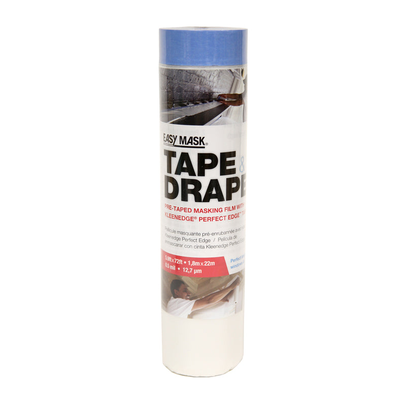 EASY MASK - Trimaco Easy Mask 6 ft. W X 72 ft. L X 0.5 mil Pre-Taped Plastic Masking Film 1 pk