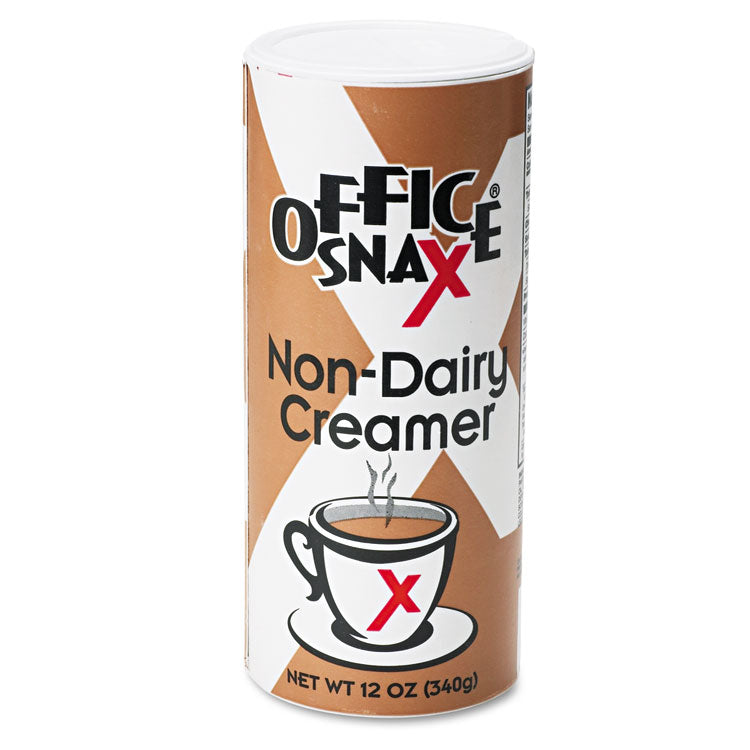 Office Snax - Reclosable Canister of Powder Non-Dairy Creamer, 12oz, 24/Carton