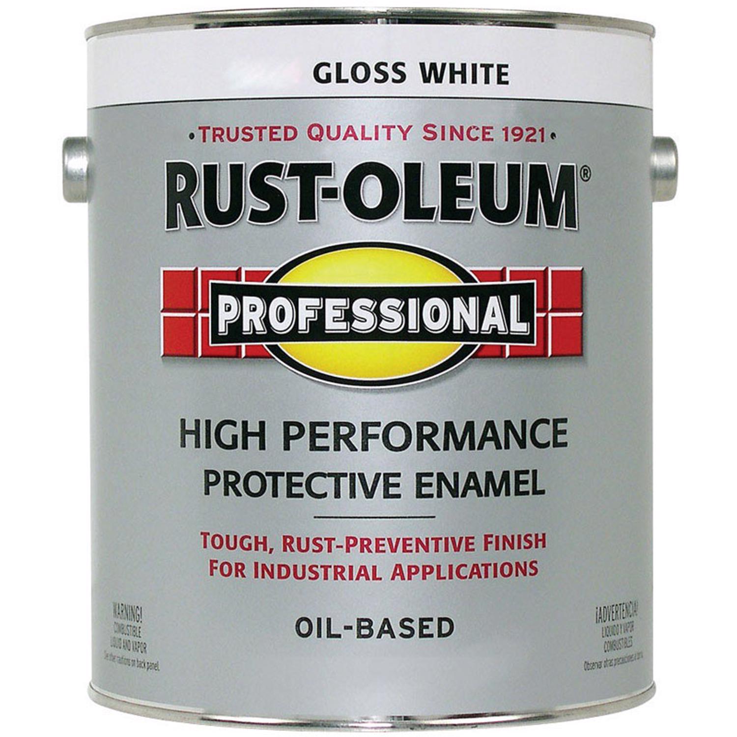 Rust-Oleum Professional Indoor and Outdoor Gloss White Oil-Based Protective Paint 1 gal - Case of 2
