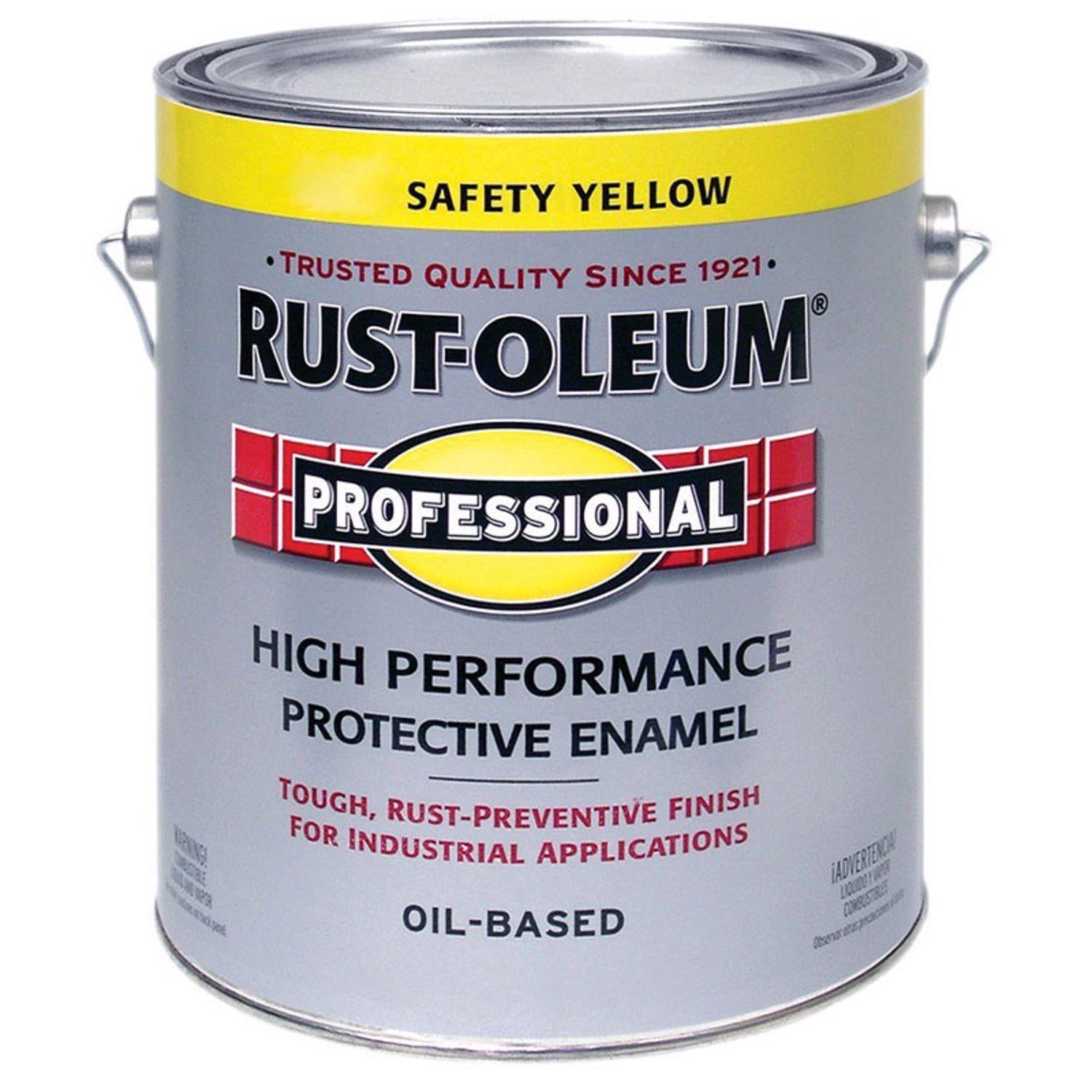 Rust-Oleum Professional Indoor and Outdoor Gloss Safety Yellow Oil-Based Protective Paint 1 gal - Case of 2