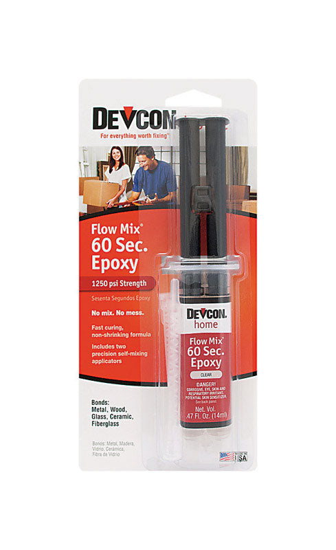 FLOW-MIX - Devcon Flow-Mix 60 Sec High Strength Epoxy 0.47 oz - Case of 6