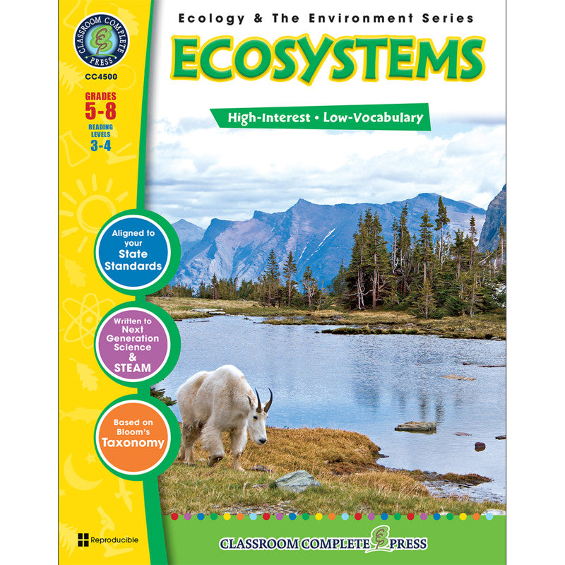 CLASSROOM COMPLETE PRESS - Ecosystems Resource Book, Grade 5-8