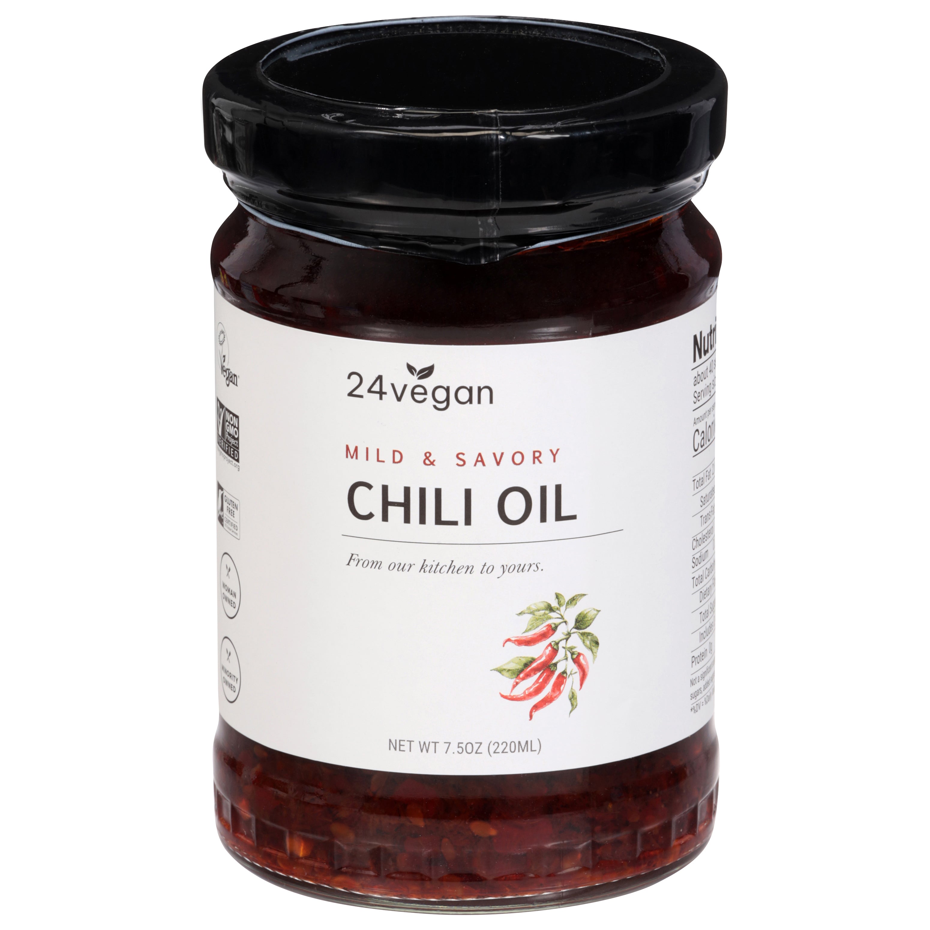 24Vegan Mild & Savory Chili Oil 7.5 oz - Case of 6