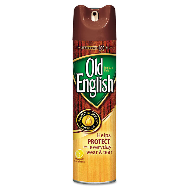 OLD ENGLISH - Furniture Polish, Fresh Lemon Scent, 12.5 oz Aerosol Spray, 12/Carton