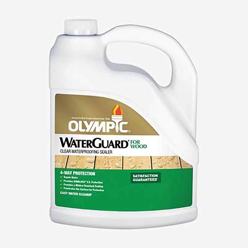 OLYMPIC - Olympic WaterGuard Low Luster Clear Oil-Based Waterproofer Wood Protector 1 gal - Case of 4