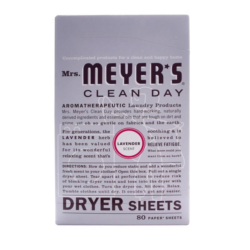 MRS. MEYER'S - Mrs. Meyer's Clean Day Lavender Scent Fabric Softener Sheets 80 pk