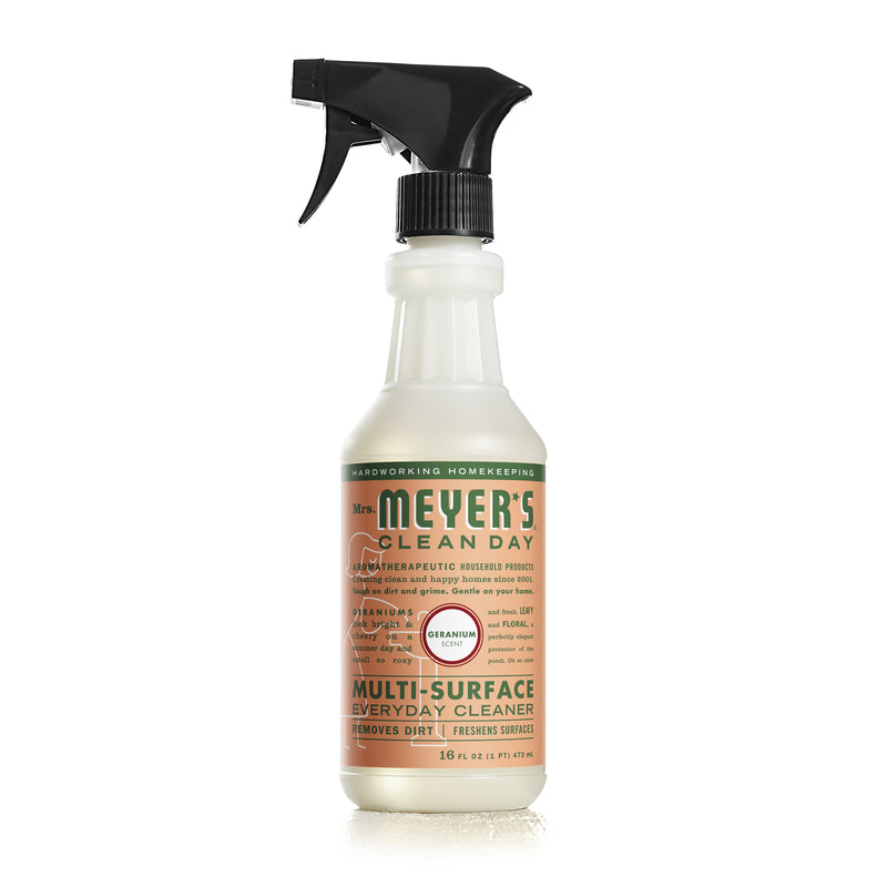 MRS. MEYER'S - Mrs. Meyer's Clean Day Geranium Scent Organic Multi-Surface Cleaner Liquid 16 oz - Case of 6