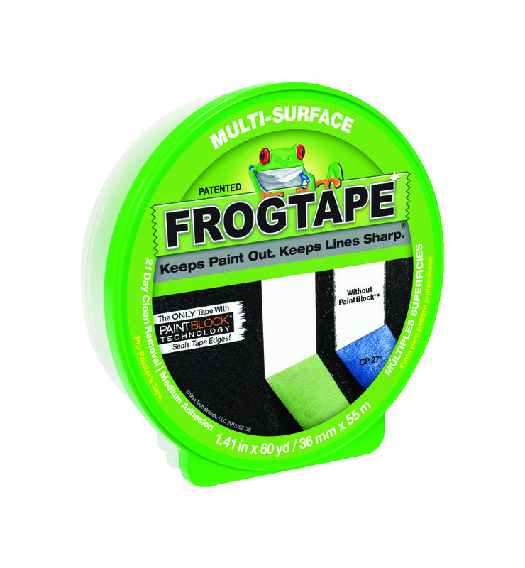 FROG TAPE - FrogTape 1.41 in. W X 60 yd L Green Medium Strength Painter's Tape 1 pk