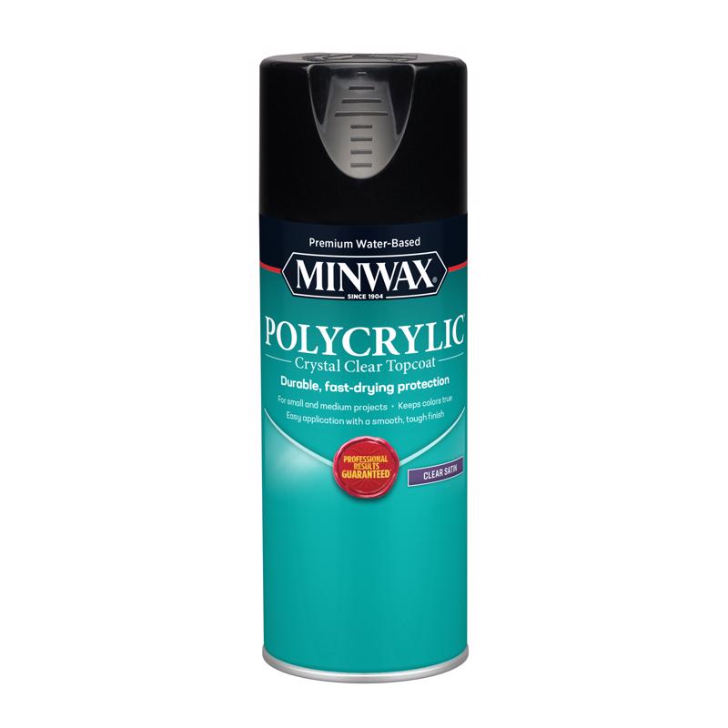 MINWAX - Minwax Polycrylic Satin Crystal Clear Water-Based Polyurethane 11.5 oz