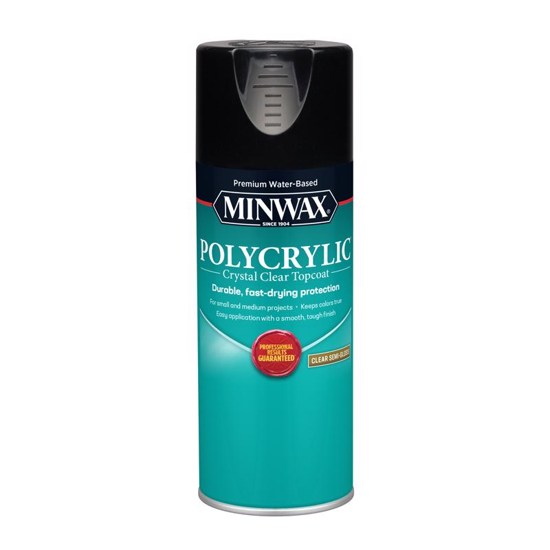MINWAX - Minwax Polycrylic Semi-Gloss Crystal Clear Water-Based Polyurethane 11.5 oz