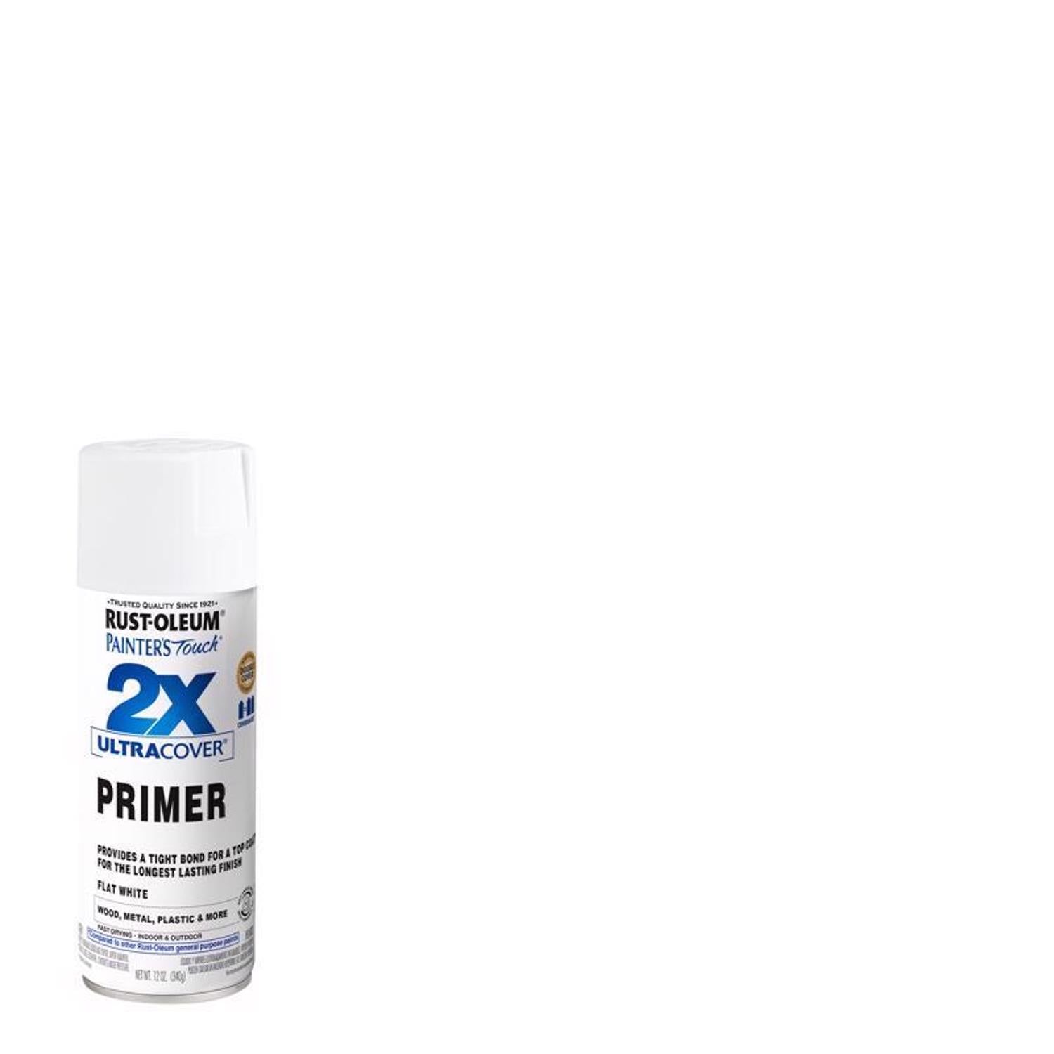 Rust-Oleum Painter's Touch 2X Ultra Cover Flat White Primer Spray 12 oz - Case of 6