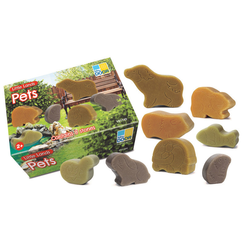 YELLOW DOOR - Little Lands – Pets, Set of 8 Stone Figures